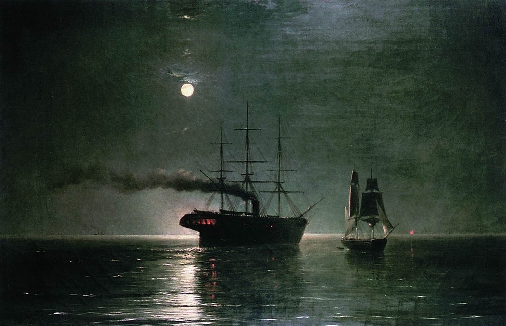Ships passing at night
